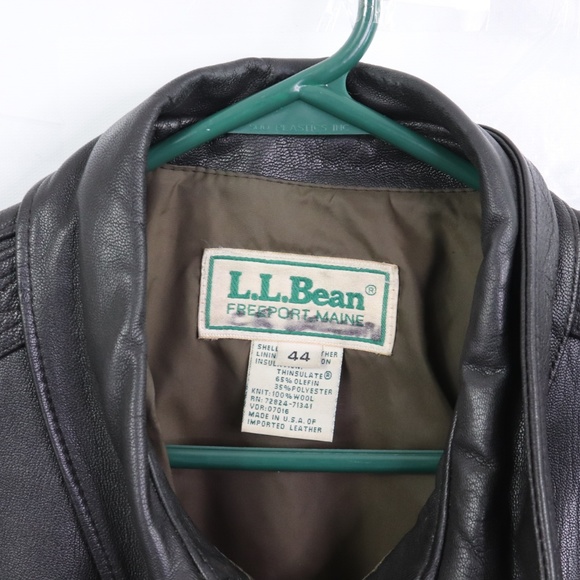 Vintage LL Bean Leather A-2 Flight Bomber Jacket Bomber